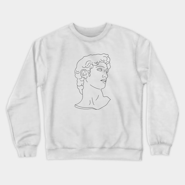 David Michelangelo Lineart Crewneck Sweatshirt by SybaDesign